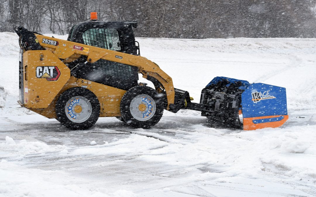 How Skid Steers with KAGE Klawz Snow Tires Transform Outdoor Ice Rink Snow Clearing